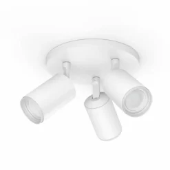 Plafonnier Philips Hue Fugato LED Blanc, 3 lumières, Changeur de couleurs