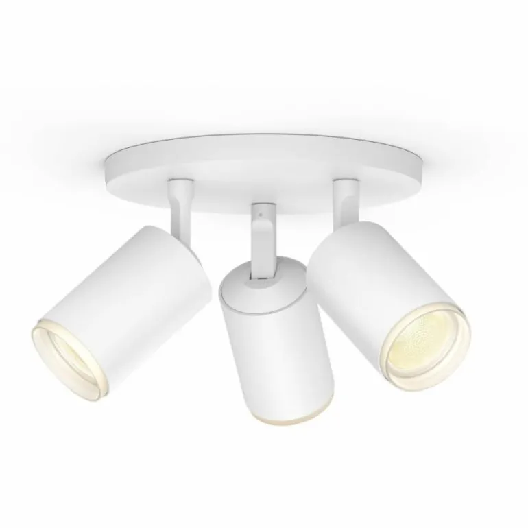 Plafonnier Philips Hue Fugato LED Blanc, 3 lumières, Changeur de couleurs