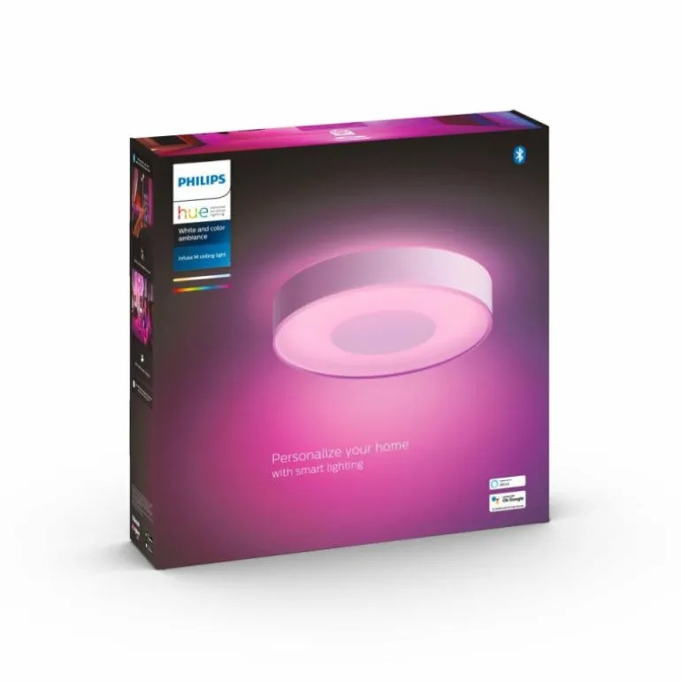 Plafonnier Philips Hue Infuse LED Blanc, 1 lumière, Changeur de couleurs