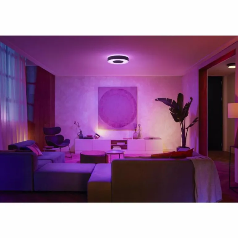 Plafonnier Philips Hue Infuse LED Noir, 1 lumière, Changeur de couleurs