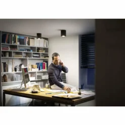 Plafonnier Philips Hue Pillar LED Noir, 1 lumière, Télécommandes