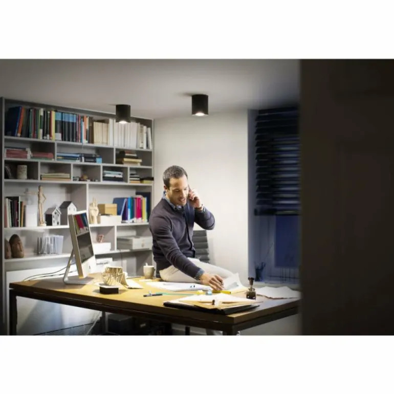 Plafonnier Philips Hue Pillar LED Noir, 1 lumière, Télécommandes