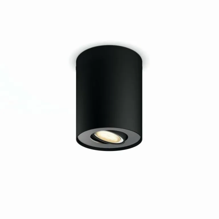 Plafonnier Philips Hue Pillar LED Noir, 1 lumière, Télécommandes