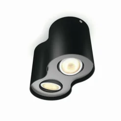 Plafonnier Philips Hue Pillar LED Noir, 2 lumières, Télécommandes