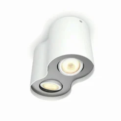 Plafonnier Philips Hue Pillar LED Blanc, 2 lumières, Télécommandes