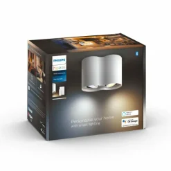 Plafonnier Philips Hue Pillar LED Blanc, 2 lumières, Télécommandes