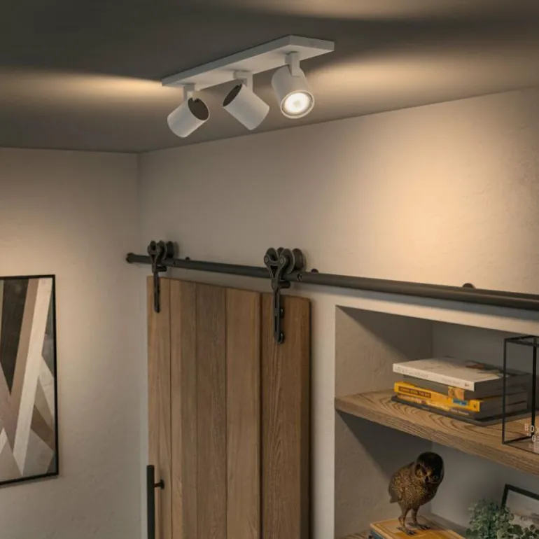 Plafonnier Philips Hue Runner LED Blanc, 3 lumières, Télécommandes