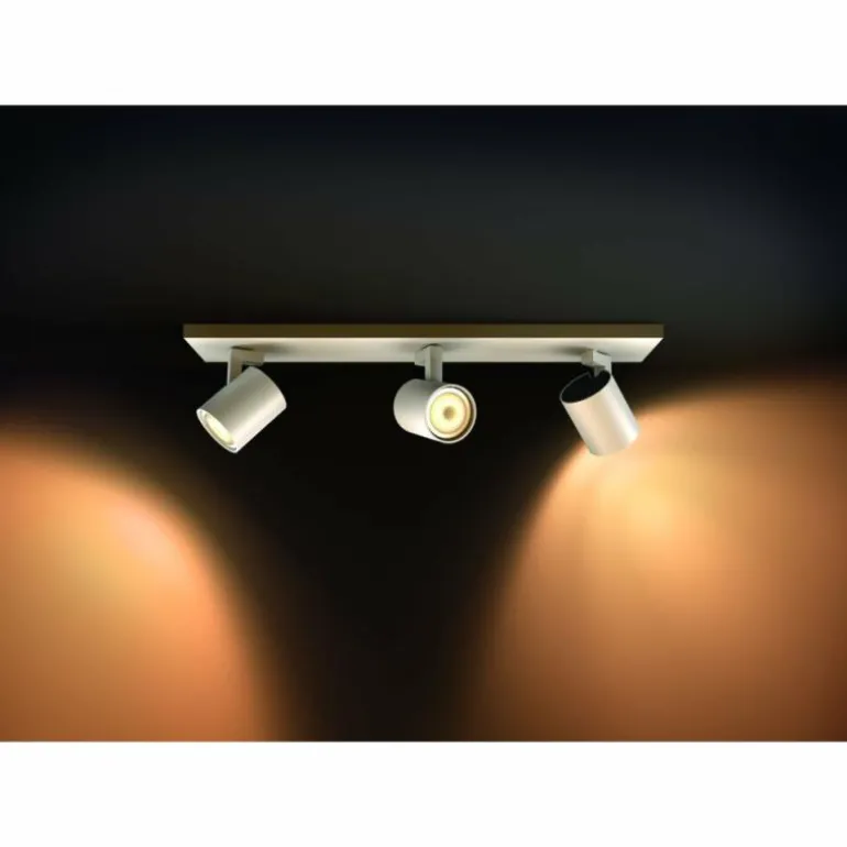 Plafonnier Philips Hue Runner LED Blanc, 3 lumières, Télécommandes