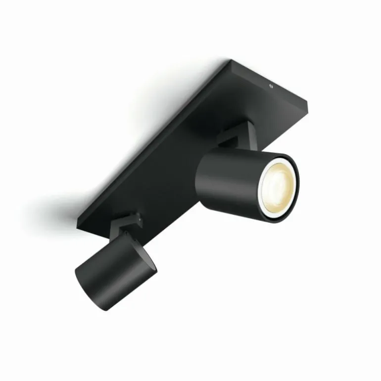 Plafonnier Philips Hue Runner LED Noir, 2 lumières, Télécommandes