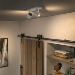 Plafonnier Philips Hue Runner LED Blanc, 2 lumières, Télécommandes