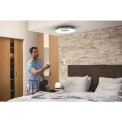 Plafonnier Philips Hue Still LED Aluminium, 1 lumière, Télécommandes
