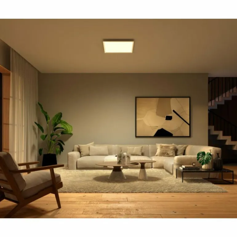Plafonnier Philips Hue Surimu LED Blanc, 1 lumière, Changeur de couleurs