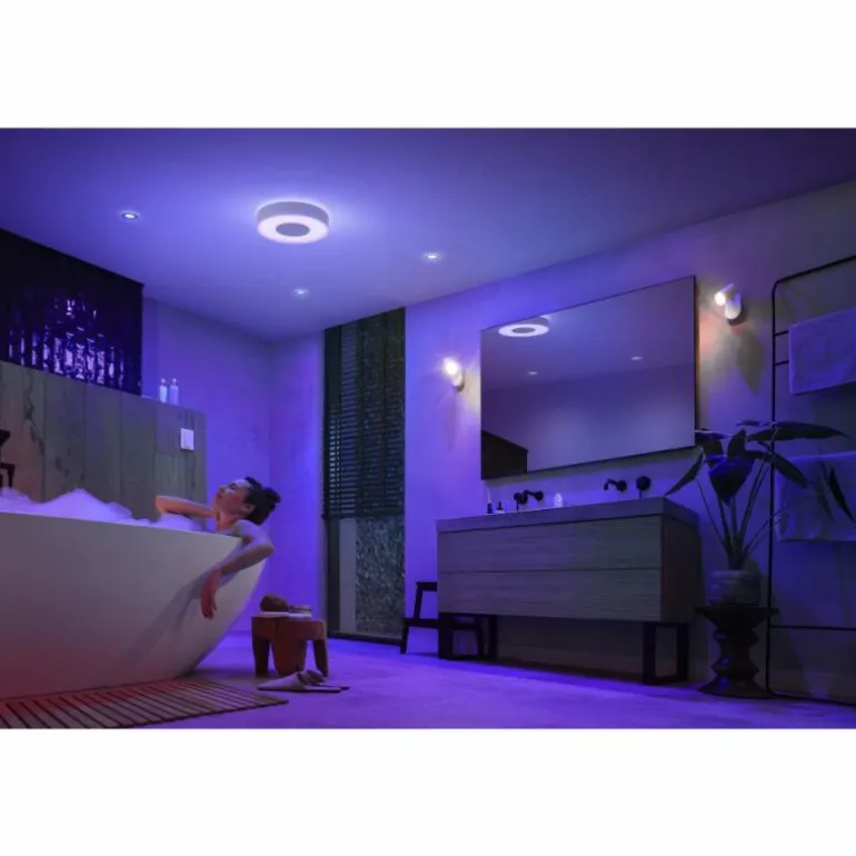 Plafonnier Philips Hue Xamento LED Blanc, 1 lumière, Changeur de couleurs