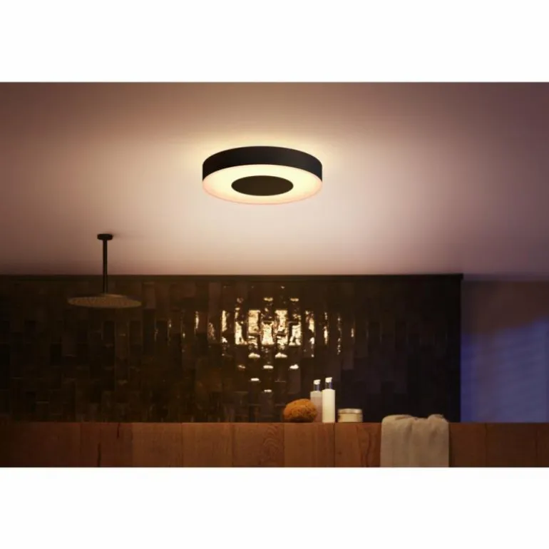 Plafonnier Philips Hue Xamento LED Noir, Blanc, 1 lumière, Changeur de couleurs