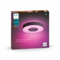 Plafonnier Philips Hue Xamento LED Noir, Blanc, 1 lumière, Changeur de couleurs