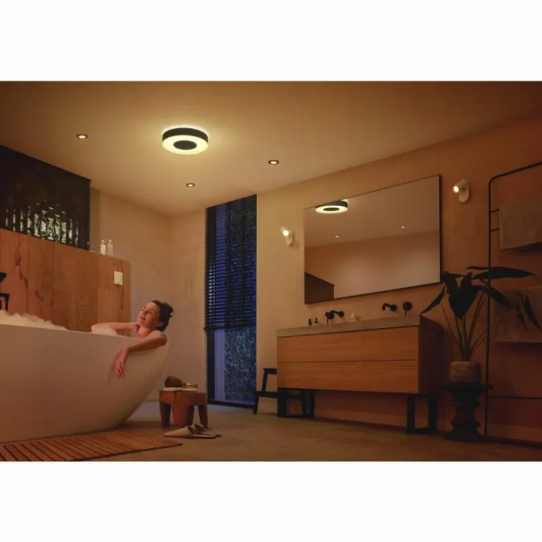 Plafonnier Philips Hue Xamento LED Noir, Blanc, 1 lumière, Changeur de couleurs