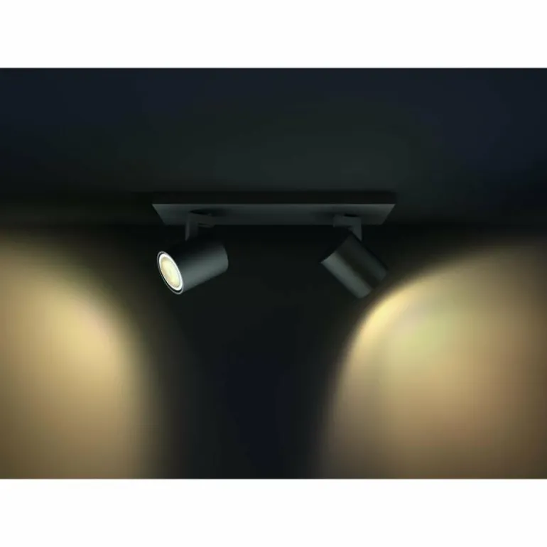 Plafonnier Philips Kosipo Noir, 2 lumières