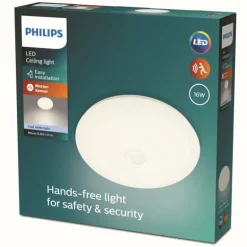 Plafonnier Philips Mauve LED Blanc, 1 lumière, Détecteur de mouvement