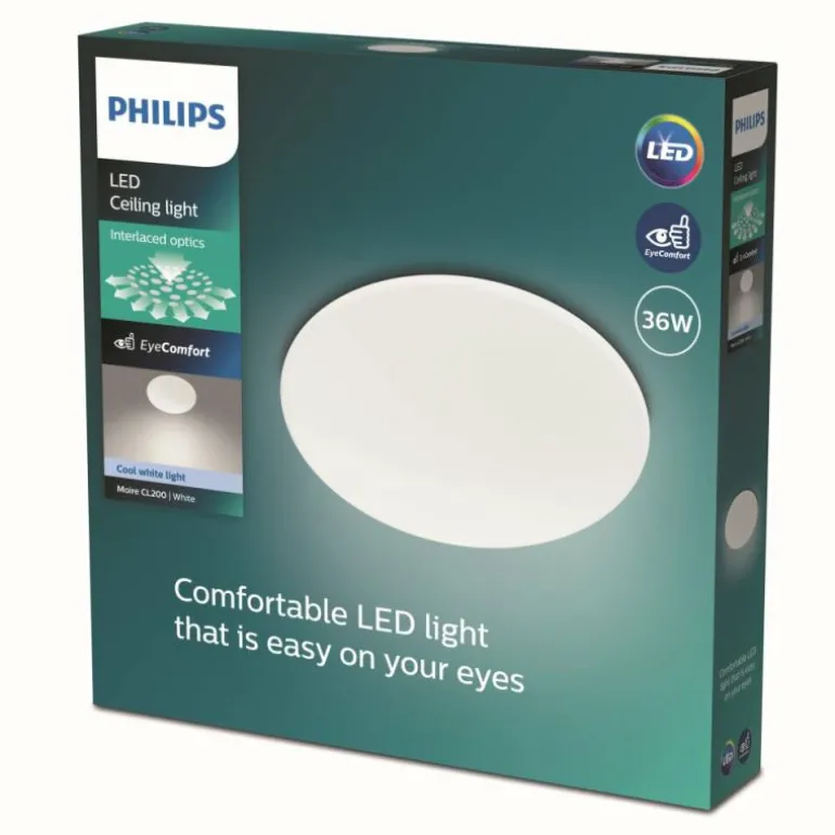 Plafonnier Philips Moire LED Blanc, 1 lumière