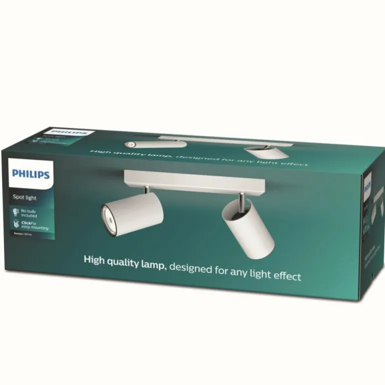 Plafonnier Philips myLiving Kosipo Blanc, 2 lumières