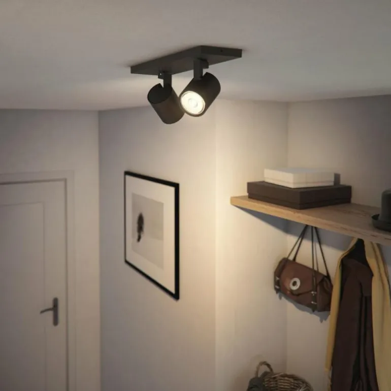 Plafonnier Philips myLiving Runner Noir, 2 lumières