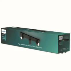 Plafonnier Philips myLiving Runner Noir, 3 lumières