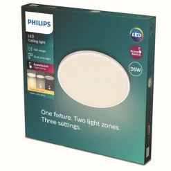 Plafonnier Philips Ozziet LED Blanc, 1 lumière