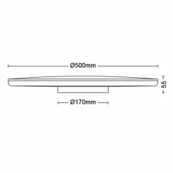 Plafonnier Philips Ozziet LED Noir, Blanc, 1 lumière