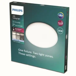 Plafonnier Philips Ozziet LED Blanc, 1 lumière