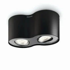 Plafonnier Philips Phase LED Noir, 2 lumières