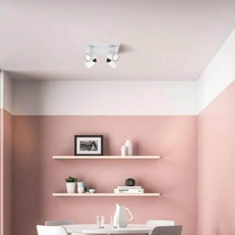 Plafonnier Philips Runner LED Blanc, 4 lumières