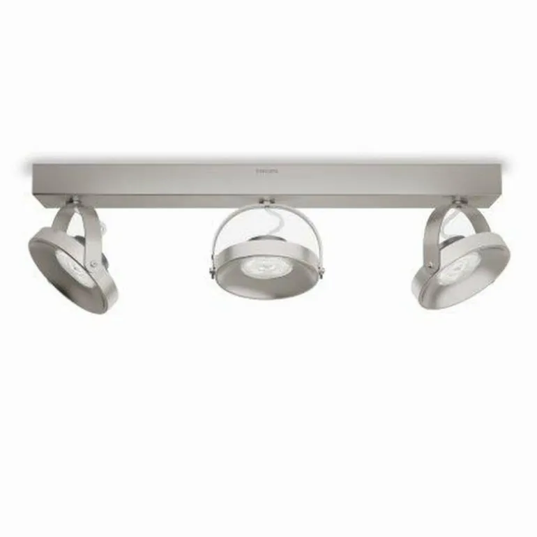 Plafonnier Philips Spur LED Acier inoxydable, 3 lumières