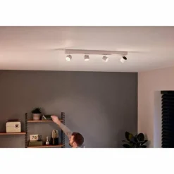 Plafonnier Philips Star LED Blanc, 4 lumières