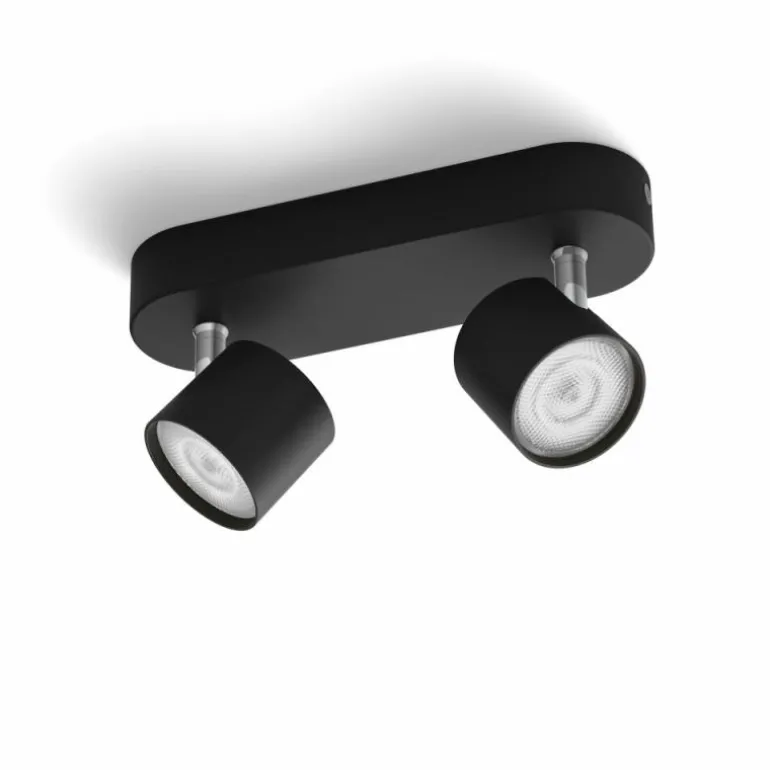 Plafonnier Philips Star LED Noir, 2 lumières