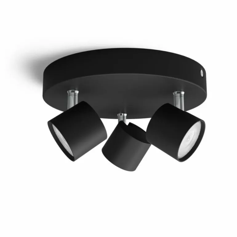 Plafonnier Philips Star LED Noir, 3 lumières