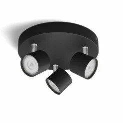 Plafonnier Philips Star LED Noir, 3 lumières