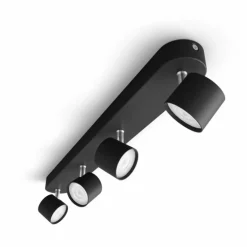 Plafonnier Philips Star LED Noir, 4 lumières
