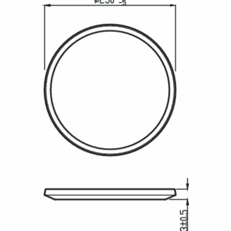 Plafonnier Philips Superslim CL550 LED Noir, 1 lumière