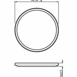Plafonnier Philips Superslim CL550 LED Blanc, 1 lumière