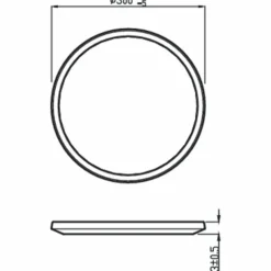 Plafonnier Philips Superslim CL550 LED Blanc, 1 lumière