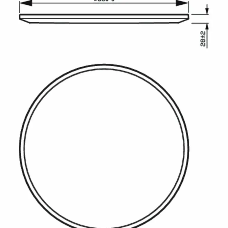Plafonnier Philips Superslim CL550 LED Blanc, 1 lumière