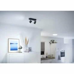 Plafonnier Philips WiZ IMAGEO LED Noir, 2 lumières