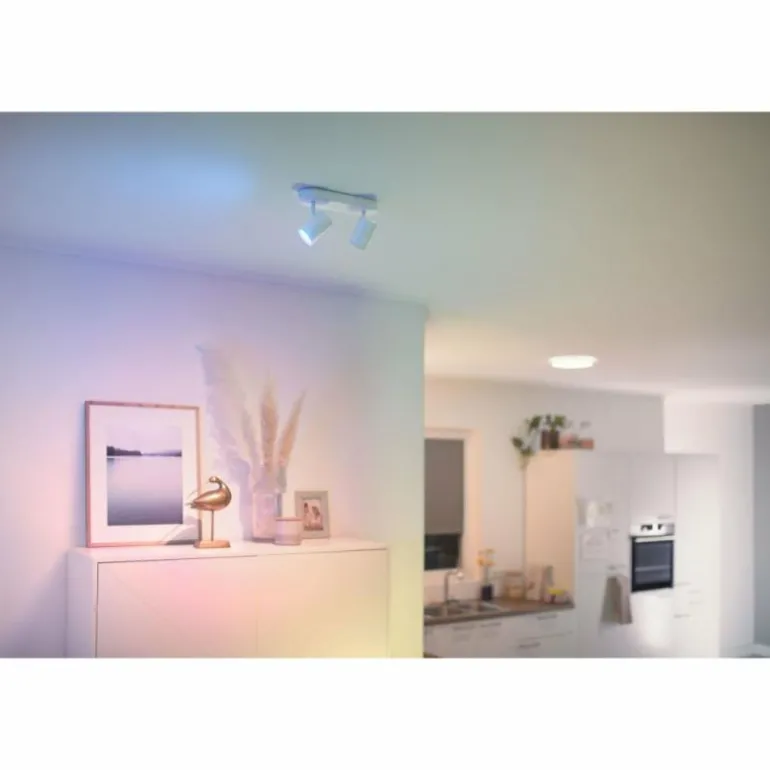 Plafonnier Philips WiZ IMAGEO LED Blanc, 2 lumières, Changeur de couleurs