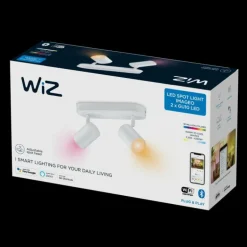Plafonnier Philips WiZ IMAGEO LED Blanc, 2 lumières, Changeur de couleurs