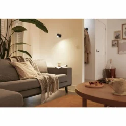 Plafonnier Philips WiZ IMAGEO LED Noir, 1 lumière, Changeur de couleurs