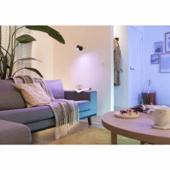 Plafonnier Philips WiZ IMAGEO LED Noir, 1 lumière, Changeur de couleurs