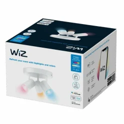 Plafonnier Philips WiZ IMAGEO LED Blanc, 3 lumières, Changeur de couleurs