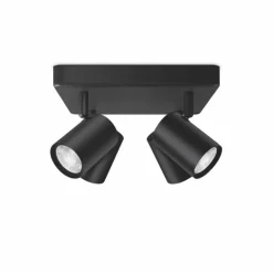 Plafonnier Philips WiZ IMAGEO LED Noir, 4 lumières, Changeur de couleurs