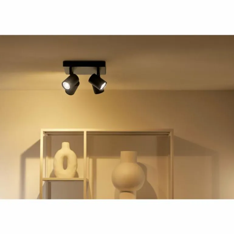 Plafonnier Philips WiZ IMAGEO LED Noir, 4 lumières, Changeur de couleurs