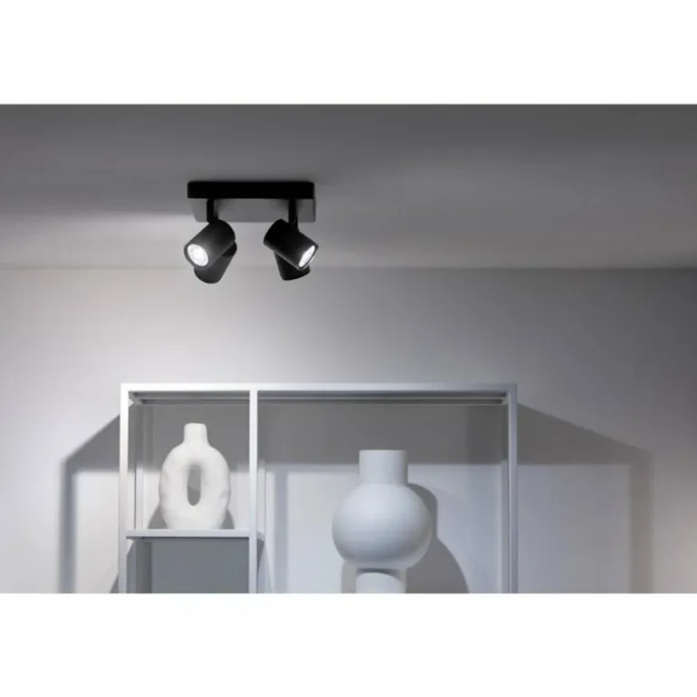 Plafonnier Philips WiZ IMAGEO LED Noir, 4 lumières, Changeur de couleurs